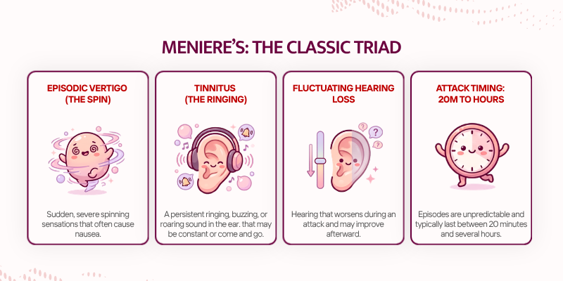 Menieres Disease Treatment - Diagram showing the inner ear anatomy including the cochlea, vestibular system, and endolymphatic sac, illustrating how fluid accumulation in these structures contributes to Meniere's disease symptoms and why menieres disease treatment focuses on fluid management.