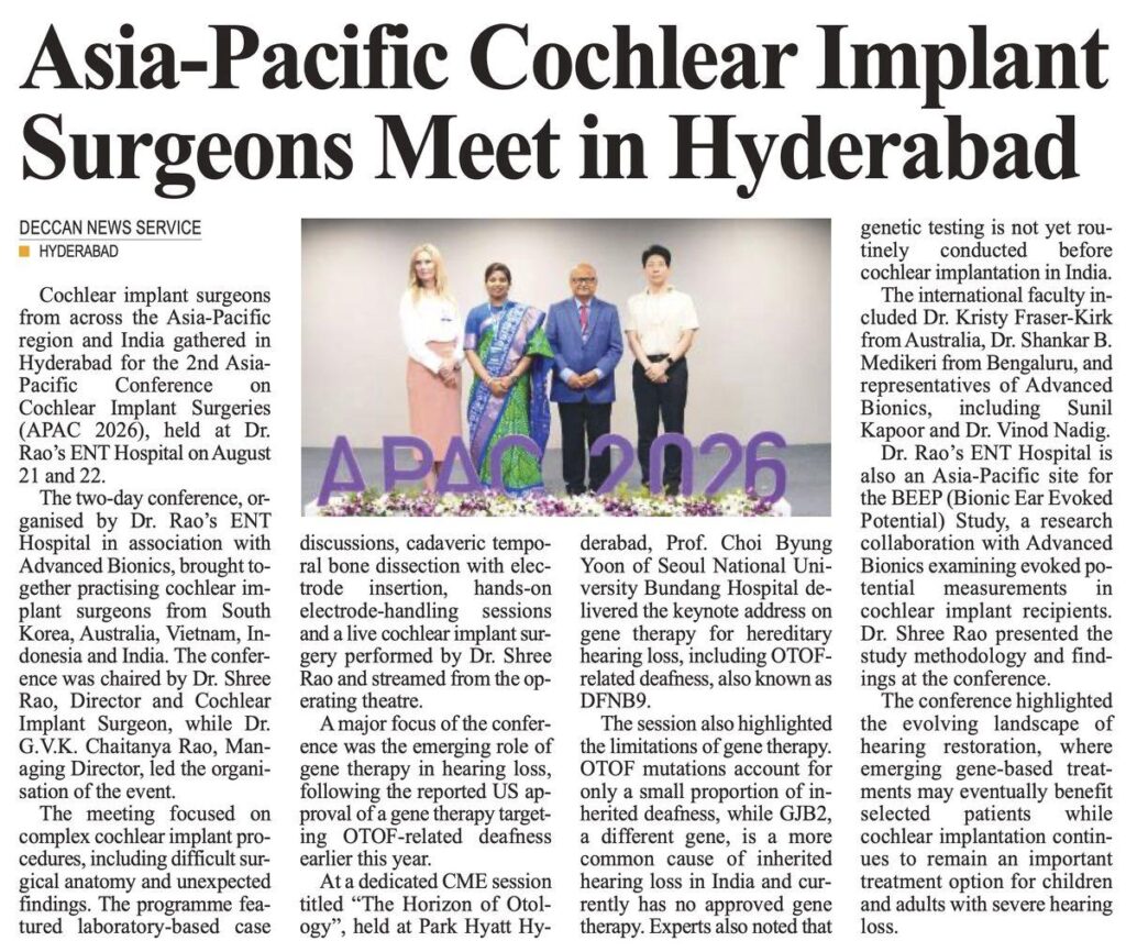 Deccan English News Paper Coverage of APAC 2026